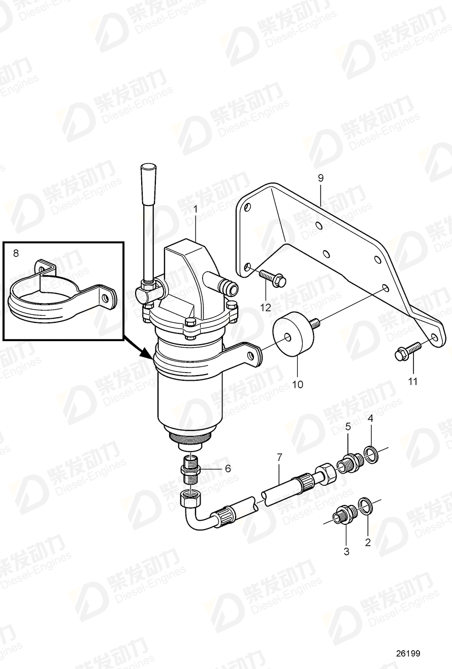 volvo penta Gasket 993680 Drawing volvo penta Gasket 993680 Drawing